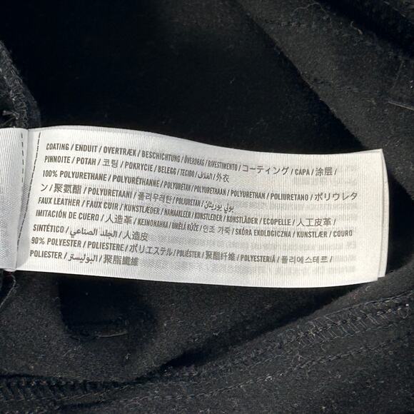 Abercrombie & Fitch 90s Straight Ultra High Rise Curve Love Pants Vegan Leather - Picture 12 of 13